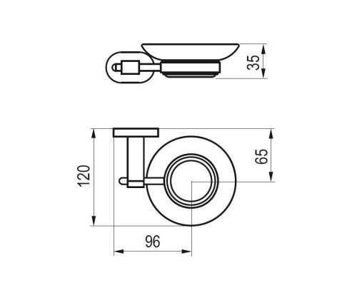 RAVAK X07P187 CR 200 Держатель с мыльницей (стекло)