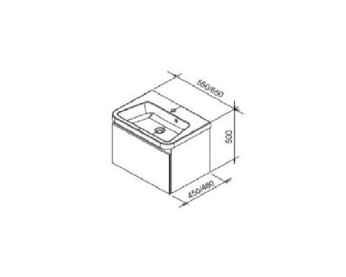 RAVAK X000000733 SD- 10 ° 550 Тумба под умывальник Белый