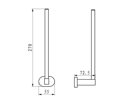RAVAK X07P318 CR 420.00 Держатель туалетной бумаги