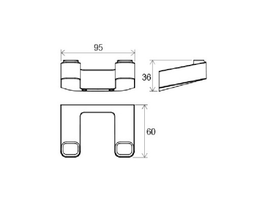 RAVAK X07P352 TD 100 Двойной крючок