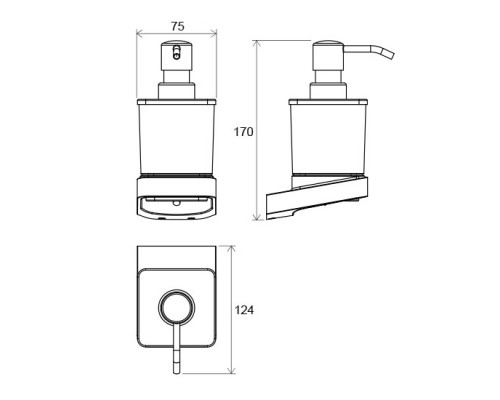 RAVAK X07P323 TD 231 Дозатор для жидкого мыла (стекло)
