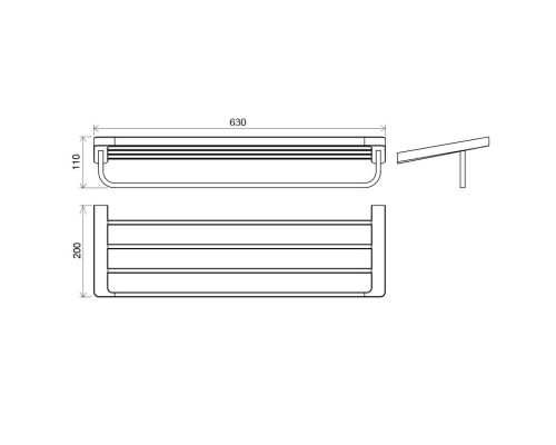 RAVAK X07P327 TD 330 Полка для полотенец с держателем