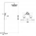 RAVAK X070099 TE 093.00 / 150 Душевая штанга 300, с термостатическим смесителем и душевой лейкой
