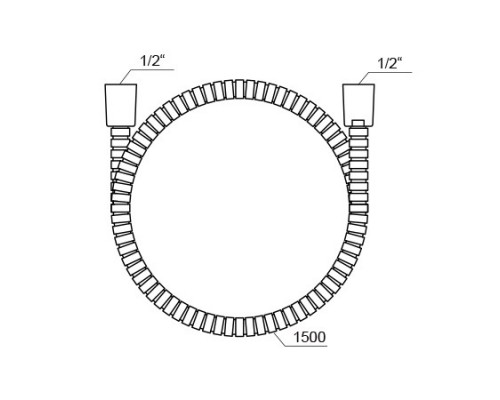 RAVAK X07P338 914.00 Душевой шланг 150 см SilverShine пластик