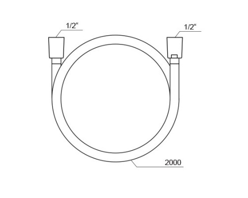 RAVAK X07P339 914.02 Душевой шланг 200 см SilverShine прочный пластик