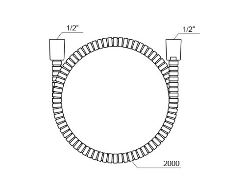 RAVAK X07P341 915.02 Душевой шланг 200 см металл с защитным покрытием