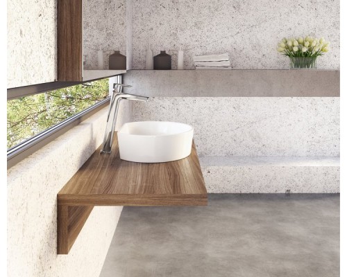 RAVAK XJN01300001 Умывальник MOON 1C Белый с отверстиями без перелива