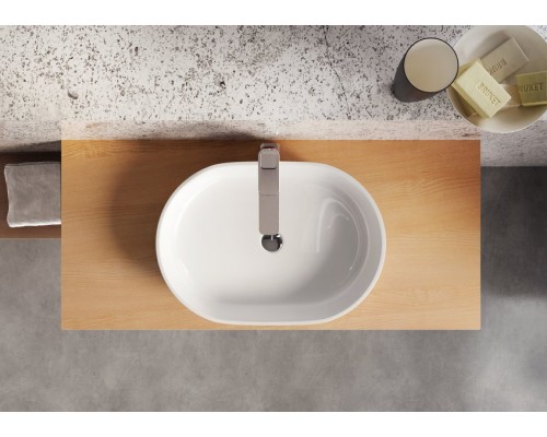 RAVAK XJN01300002 Умывальник MOON 2 Белый с отверстиями без перелива