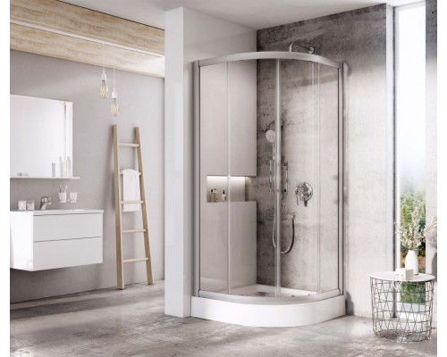 RAVAK X3B270C00Z1B Душевая кабина XP1CP4-90 R 550 поли. алюм. TRANSPARENT