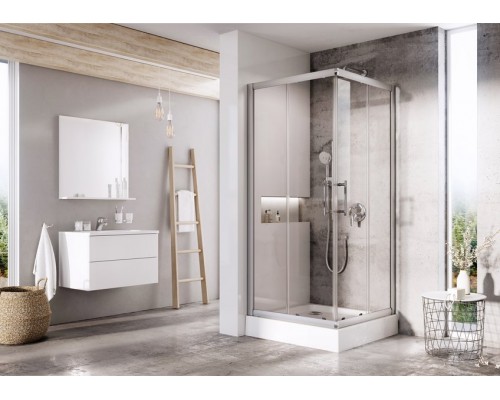 RAVAK X1LV70C00Z1A Душевая кабина XP3RV2-90 поли. алюм. TRANSPARENT квадратная