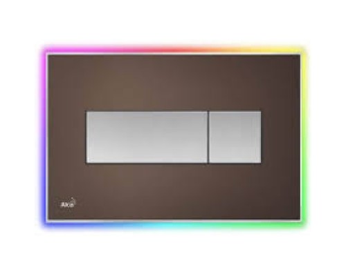 ALCAPLAST M1473-AEZ114 Кнопка управления с цветной пластиной (коричневый) - светящиеся (радуга) (Чех