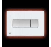 ALCAPLAST M1471-AEZ114 Кнопка управления с цветной пластиной (сталь матовая) - светящиеся (радуга) (