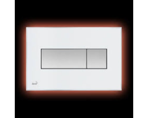 ALCAPLAST M1471-AEZ114 Кнопка управления с цветной пластиной (сталь матовая) - светящиеся (радуга) (