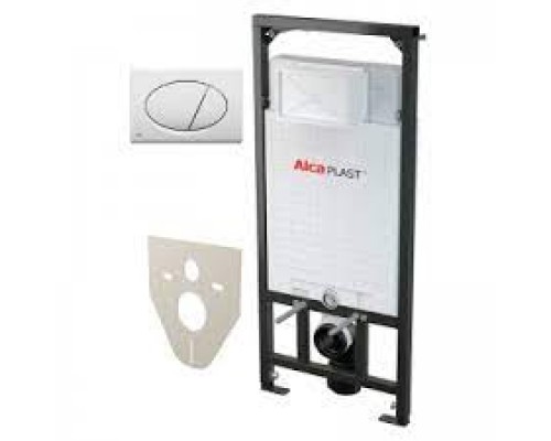 ALCAPLAST A101/1200+M70 Комплект : система инсталляции A101/1200 с белой кнопкой M70 (Чехия)