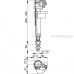 ALCAPLAST A17-1/2" Впускной механизм с нижн.подвод.пластик 1/2" (Чехия)