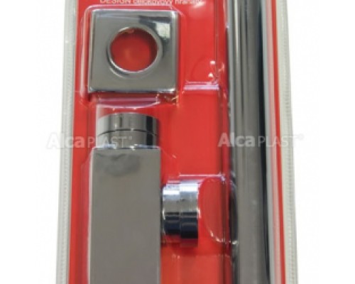 ALCAPLAST A401-BLISTR Дизайновый сифон для умывальника, цельнометаллический, граненный (в блистере)