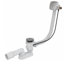 ALCAPLAST A565CRM1-120 Сифон для ванны с напуском воды через перелив для ванн с толстыми стенками пл