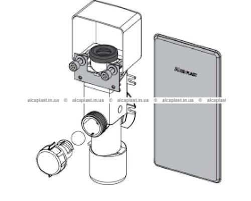 ALCAPLAST AKS4 Сифон для сбора конденсата под штукатурку (Чехия)