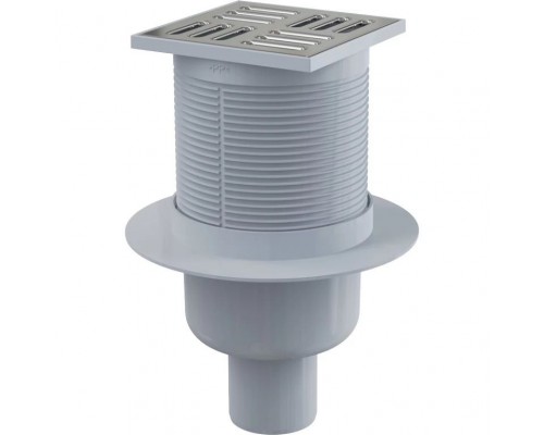 ALCAPLAST APV32 Зливний трап 105x105/50мм з прямим підводом, з гідрозатвором SMART (Чехія)