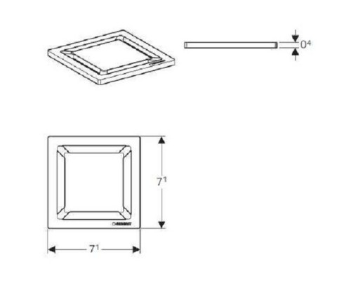 GEBERIT 154.312.00.1 Решётка, квадрат , 8 x 8 см