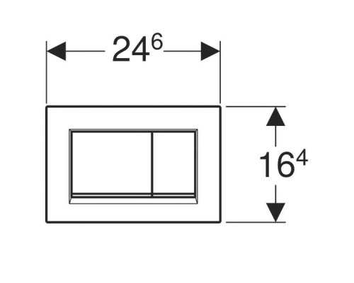 GEBERIT 115.883.KK.1 Смывная клавиша Sigma 30, двойной смыв, белый/позолота/белый
