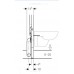 GEBERIT 111.796.00.1 Duofix element for wall-hung WC, 114 cm, with Sigma concealed cistern 8 cm