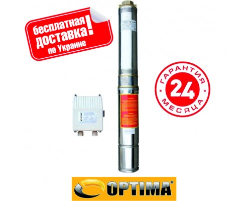 OPTIMA Насос скважинный 3" 3SDm1.8/27 0.75 кВт 113м + пульт+кабель 15м