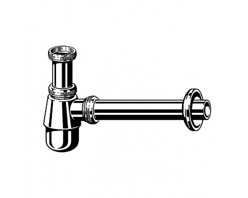 VIEGA (114619) Сифон хром. д/биде б/г, 1 1/4"х1 1/4", бутыл. (хром)