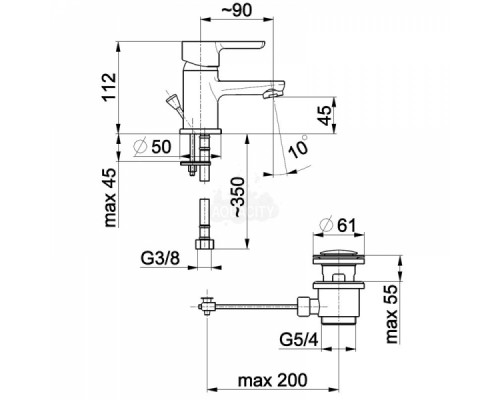 (АКЦИЯ-Р) ARMATURA GRANAT Набір змішувачів (5524-010-00, 5522-814-00, 841-324-00)