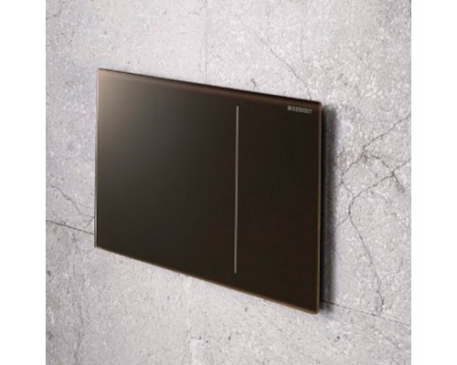 GEBERIT 115.620.SQ.1 Смывная клавиша "Sigma70", двойной смыв, стекло каштановое