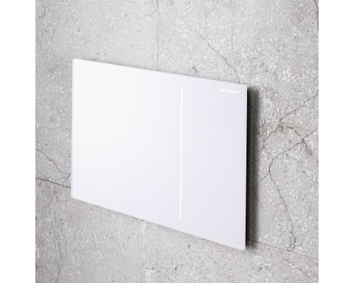 GEBERIT 115.625.SI.1 Смывная клавиша "Sigma70", двойной смыв, для Sigma бачков 8 см, стекло белое