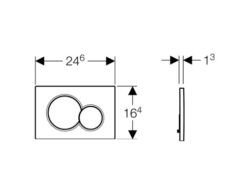 GEBERIT 115.770.DT.5 Смывная клавиша "Sigma01", пластик, латунь
