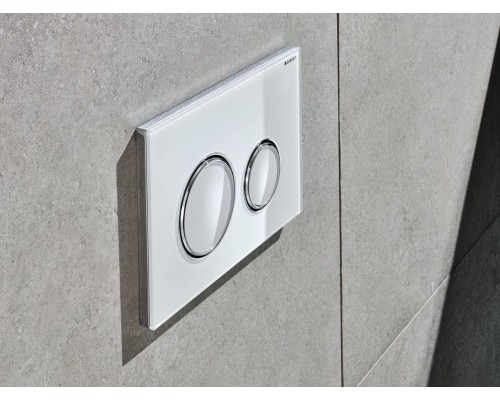 GEBERIT 115.884.SI.1 Смывная клавиша Sigma21 двойной смыв: стекло белое