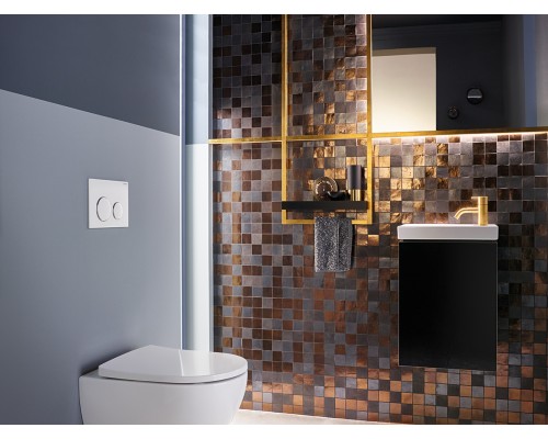 GEBERIT 115.884.SI.1 Смывная клавиша Sigma21 двойной смыв: стекло белое