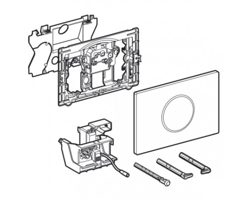 GEBERIT 115.907.KJ.1 Смывная клавиша Sigma10, бесконтактный смыв унитаза, 230В, двойной автоматическ
