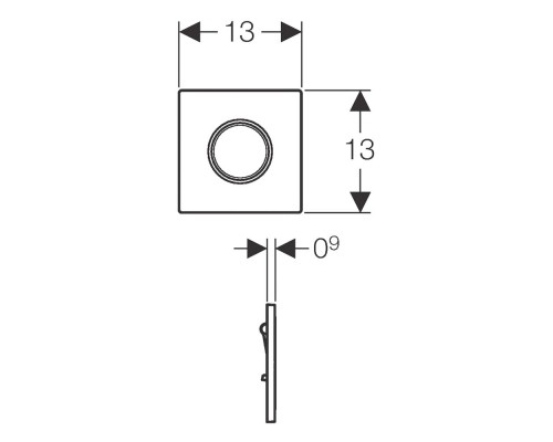 GEBERIT 116.011.11.5 HyTouch ручной пневмопривод смыва для писсуара "Sigma01", белый