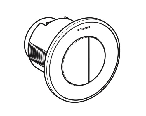 GEBERIT 116.042.46.1 Пневмокнопка управления смывом унитаза type 01, двойной смыв, хром матовый