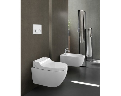 GEBERIT 146.294.SI.1 Кришка-биде AquaClean Tuma Comfort с подвесным унитазом Rimfree: белое стекло