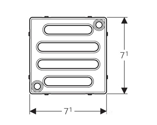 GEBERIT 154.310.00.1 Решетка 8x8 см., с креплением