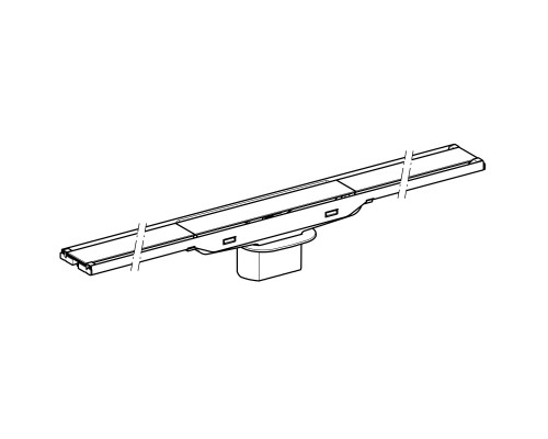 GEBERIT 154.457.00.1 Дренажный канал CleanLine60, тёмный/матовый металл, L30-130см