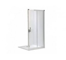 KOLO GEO 6 Двері розсувні  120 см,  загартоване скло PRISMATIC, срібний блиск, частина 1/2 GDRS12205