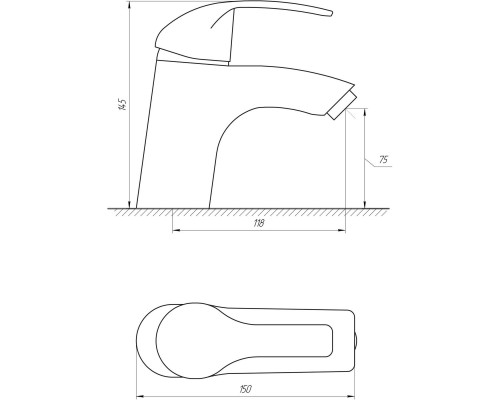 Змішувач для умивальника DOMINO ACCENT DAC-101