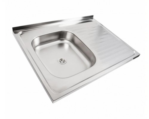 PLATINUM 8060 Мойка 800х600х120 наклад. Satin 0,4мм правая