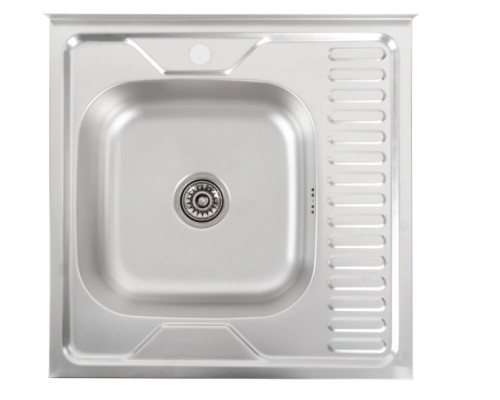 PLATINUM 6060 Мойка 600х600х160 наклад. Satin 0,7мм правая