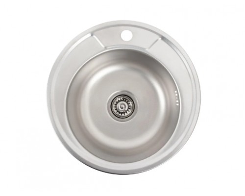 PLATINUM 490 Мойка врезная круглая 490х180 MicroDECOR 0,8мм