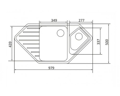 GRANADO 1805 Мойка гранит Ibiza White (980х500х210)