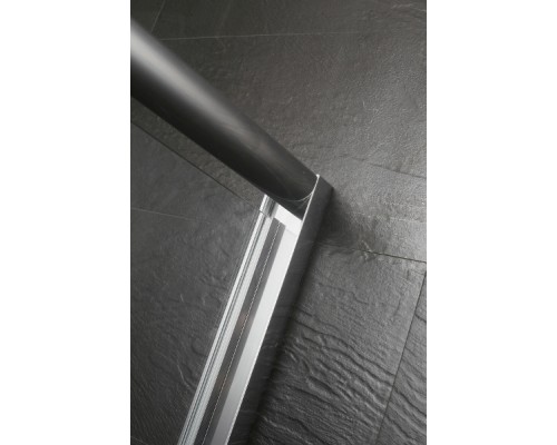 EGER 599-150-80(h) Дверь в нишу распашная 80*195, профиль хром, стекло прозрачное 5 мм