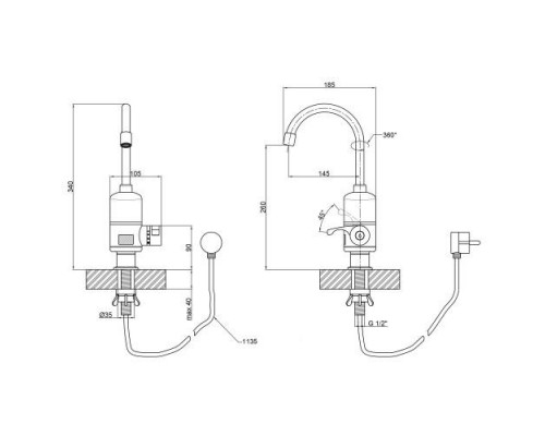 Кран для кухні проточний Lidz (WCR) 95 00 056