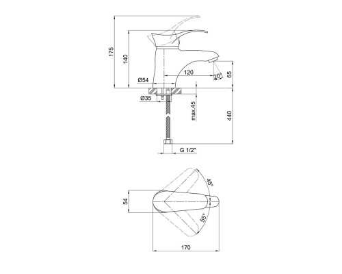 Qtap смеситель для раковины  Eris СRM 001
