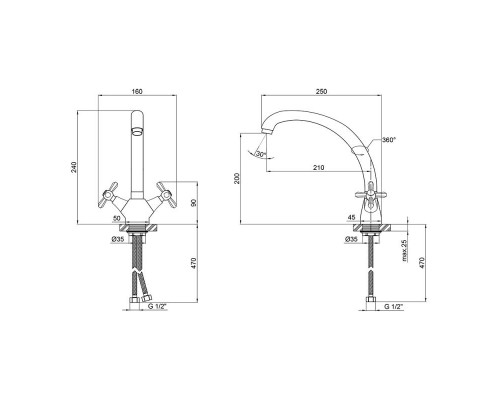 Змішувач для кухні Qtap Liberty ANT 273F